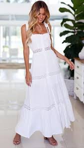 White Backless Maxi Dress Boho Dress Beach Dress Summer Dress Maxi Dress Chic Dress Long Dress Below Knee White Boho Dress White Dress Summer Boho Dress