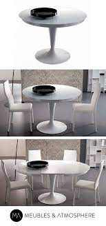 fabrication italienne haut de gamme de la marque ozzio table ronde extensible mobilier de salon table extensible
