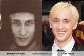 Then, in the late 1990s he was head of russia's security services, finally. Young Vladimir Putin Totally Looks Like Tom Felton Totally Looks Like