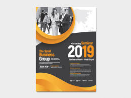 Customize & download poster template designs online the final results were so sharp and extremely rich in quality. A4 Marketing Seminar Poster Template Psd Ai Vector Brandpacks