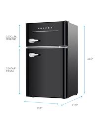 While style, color and technology features are important features to consider, the capacity provided by the. Kuppet Retro Mini Refrigerator 2 Door Compact Refrigerator For Dorm Garage Camper Basement Or Office 3 2 Cu Ft Black Walmart Com Walmart Com