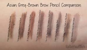Colors brow pencil & brush defines & fills brows black #cbbp349 nip. Korean Gray Brown Brow Pencil Comparison Lab Muffin Beauty Science