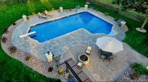 New Build Vinyl Inground Pool In Channahon Il Build Channahon Inground Pool Vinyl Vinyl Pools Inground Backyard Pool Landscaping Inground Pool Landscaping