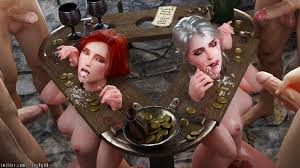 у H \\ □ j F \>v K ™  Furniture Bondage (Bondage Furniture,) :: Трисс  Меригольд (Triss Merigold) :: Цири (Ciri) :: Pictured Bondage :: Hard  Bondage :: Bondage Device ::