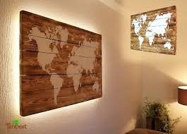 Ebay weltkarte 3d wandbild beleuchtet wunschmotiv co2 laser. Weltkarte Auf Holz Mit Led Beleuchtung Wandbild Palette Vollholz Deko Geschenk Ebay