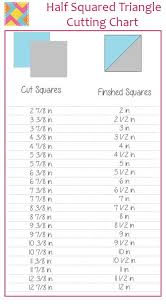Half Squared Triangle Cutting Chart Sewing Tricks Quilt