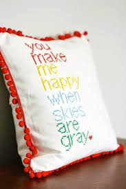Add comfort and transform any couch, bed or chair into the perfect space! Diy Cross Stitch Pillow That Makes Me Happy Diy Candy