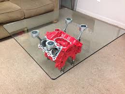 Engine Block Coffee Table Made From An Audi 3 0 V6 Engine Car Part Furniture Coffee Table Car Furniture