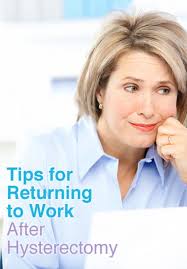 Tips For Returning To Work Hysterectomy Recovery Hystersisters Article Hysterectomy Recovery Post Hysterectomy Hysterectomy