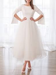 Kaufen missydress erschwinglichen designer brautkleider günstig, einschließlich die türkische stil! Brautkleider Mit Armel Kurz Langen 3 4 Lange Wadenlang Stoff Satin