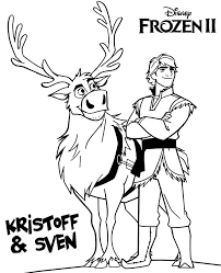 Huge collection of frozen printable colouring pages online for free. Kristoff With Sven Coloring Page Free Printable Coloring Pages For Kids