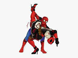 Deadpool Vector Free Stock Clipart Transparent Tumblr - Deadpool X Spider  Man Kiss, HD Png Download , Transparent Png Image - PNGitem