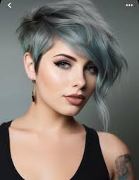 Receiving a poster for haircut examples in a salon