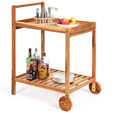 Maybe you would like to learn more about one of these? Tangkula Outdoor Acacia Wood Serving Cart Patio Bar Cart Rolling Trolley Cart With 2 Trays Portable Kitchen Serving Cart W Wheels Ideal For Business Dining Room Garden Patio Teak Buy Online In Belize