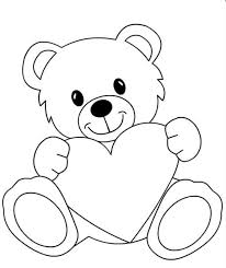 Kleurplaten Beer Met Groot Hart In 2020 Bear Coloring Pages Teddy Bear Drawing Art Drawings For Kids