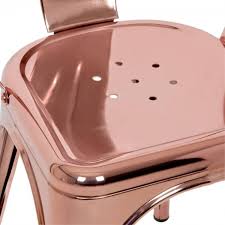 Rose Gold Dining Tolix Chair Factory Metal Bistro Chairs Wholesale