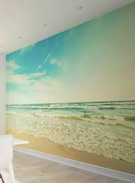 Pick from a detailed forest or ocean mural, or one with soaring mountaintops for a tranquil getaway. Ocean Beach Photo Murals There Is Nothing Wrong With Faking It Coastal Decor Ideas And Interior Design Inspiration Imag Beach Mural Photo Mural Beach Murals