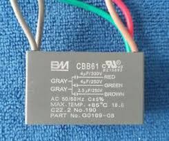 Fanco, acorn, bestar, crestar artis. 2x Bm Cbb61 4uf 4uf 2 5uf 5 Wire 250v 300vac Ceiling Fan Capacitor Ul Certified Ebay