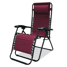 Zero Gravity Chair Burgundy Lounge Patio Recliner Outdoor Backyard Pool Beach Zero Gravity Chair Outdoor Chairs Zero Gravity Recliner