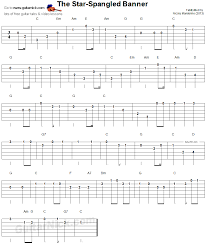 The Star Spangled Banner Easy Guitar Tablature Guitar Tabs Easy Guitar Electric Guitar Tabs