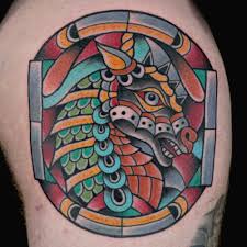 This gentleman walked in and wanted a custom tattoo. Stained Glass Tattoo By Dave Kruseman Stained Glass Tattoo Ink Master Tattoos Ink Master