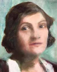 A painting I did if my grandmother, Teresa Munro. I used a b/w group photo  as a reference. Picture taken circa 1932