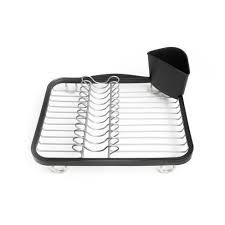 plastic sinkin in sink dish rack black