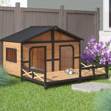 How to choose the best dog for your house? Tucker Murphy Pet Campa Wood Dog House Reviews Wayfair
