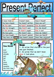 Chart Present Perfect Tense English Esl Worksheets