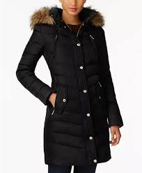 Michael Kors Petite Faux Fur Trim Hooded Down Coat Created For Macy S Reviews Coats Petites Macy S Down Puffer Coat Black Puffer Coat Coats For Women 89% modacrylic, 11% polyester, lining: faux fur trim hooded down coat