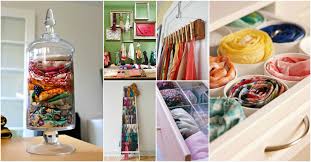 If you're being overrun by scarves, check out these awesome scarf storage ideas for a little. Brilliant Scarf Storage Ideas To Keep Your Collection Tidy Fashionsy Com
