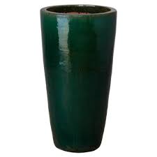 Ceramic pot solar lantern outdoor light. Emissary 36 In Tall Round Green Ceramic Planter 12132gn 2 The Home Depot