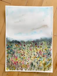 An Original Watercolor By Artist Lindsay Megahed Painted On 9 X 12 Cold Pressed Watercolor Paper With A N Floral Painting Original Watercolor Painting Painting