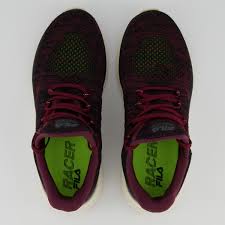 Energized em eva de dupla densidade oferece amortecimento e estabilidade. Tenis Fila Racer Knit Energized Vinho Futfanatics
