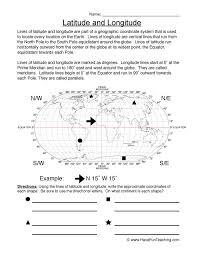 Latitude And Longitude Worksheet Map Skills Worksheets Map Skills Geography Worksheets