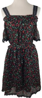 the kooples floral rose print crinkle short casual dress size 2 xs 68 off retail