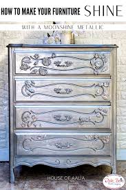 Make Your Furniture Shine Metallic Painted Furniture Painting Furniture Diy Metallic Furniture Diy
