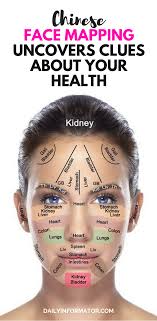Find Out Which Part Of Your Body Is Sick With The Chinese Face Map Face Mapping Acne Mapping Face