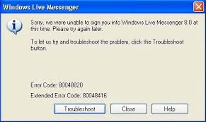 This means your email address will stay the same. Unable To Login To Windows Live Msn Messenger With 80048820 Extended 80048416 Error Code Tech Journey