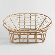 All cushions are manufactured in the us, and delivered to you within the continental usa. Papasan Light Rattan Double Chair Frame