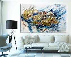 Abstract Art Blue And Gold Navy Blue And Gold Wall Art Etsy Art Artlife Artgallery Artlover Artforsale A Blue Abstract Art Gold Wall Art Wall Art Gold Leaf