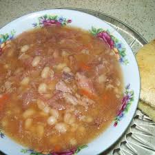 Navy Bean And Ham Soup In A Crock Pot Ham And Bean Soup Ham Soup Navy Beans And Ham