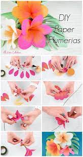 Diy Crepe Paper Plumeria Flowers Paper Flowers Diy Paper Flowers Paper Flower Tutorial