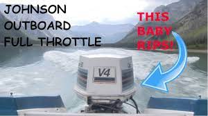 Johnson 90 Horsepower Outboard On A Speedboat Great Sound Youtube