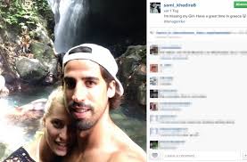 Der deutsche fußballnationalspieler und das brasilianische topmodel wurden am strand von mykonos gemeinsam gesichtet, genossen offensichtlich einen urlaub zusammen. Lena Gercke Und Sami Khedira Albern Herum Stuttgarter Zeitung