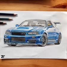 Categories include super cars, jdm's, classics, and more. My Nissan Skyline Drawing Jdm