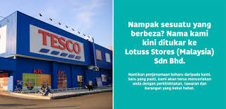 Tesco stores (malaysia) sdn bhd. Tesco Malaysia Officially Rebrands To Lotuss Stores