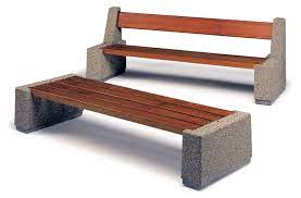 Pavestone rumblestone rumblestone 114 in. Ginestra Bench Concrete Furniture Wood Bench Bench