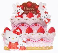 This card is for my sister's birthday next month :o) enjoy!purchase action wobbles here. Hello Kitty Birthday Cake Pop Up Greeting Card Birthday Premium Greeting Cards Gift