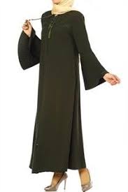 Ispanyol Kollu Krep Ferace Haki 1083 07 Kadin Kiyafetleri Giyim Elbise